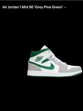 Nike Air Jordan 1 Mid SE - White Grey Green